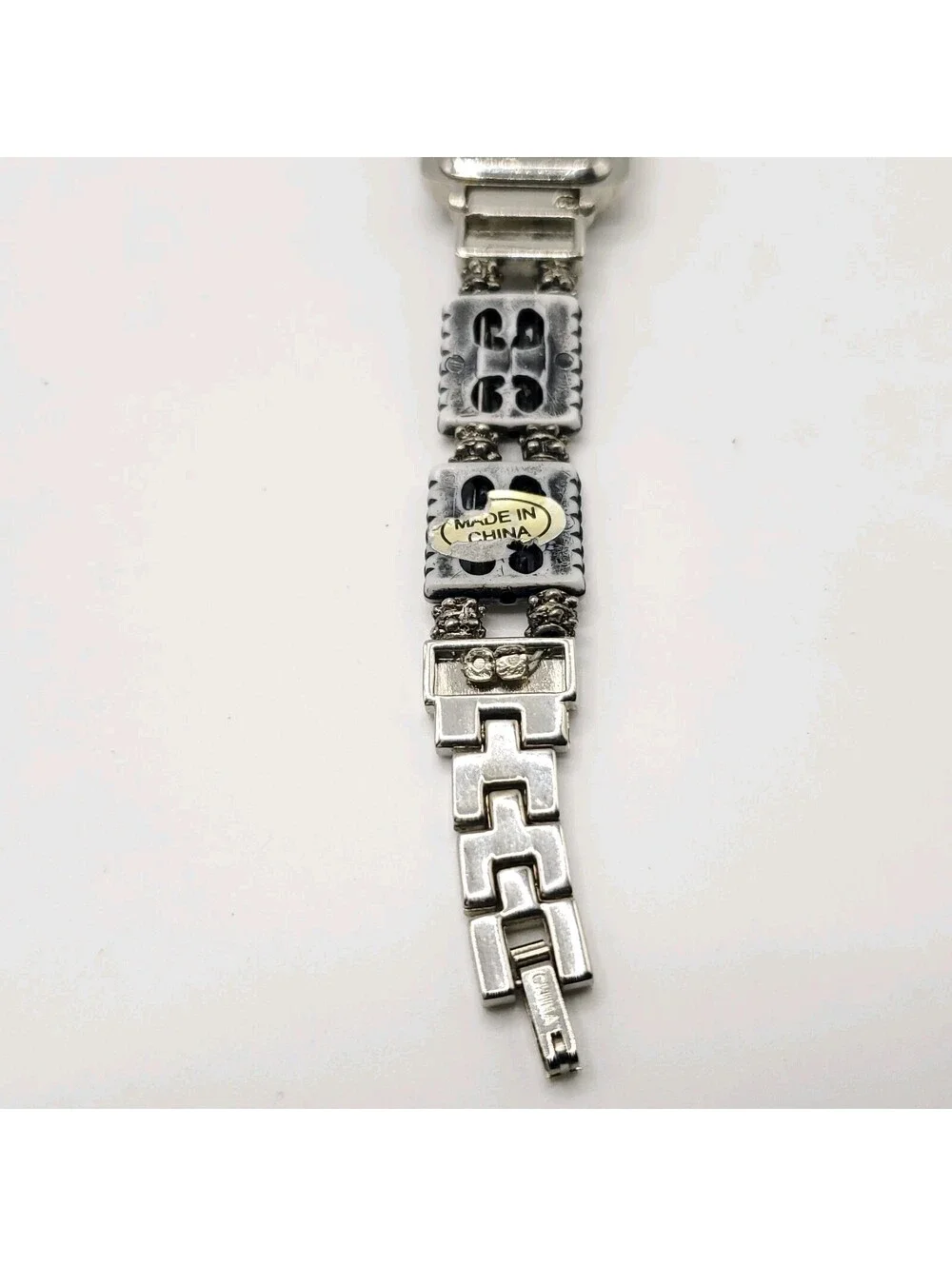 LA Express Watch Women Silver Tone MOP Dial Decorative Band New Battery 23mm